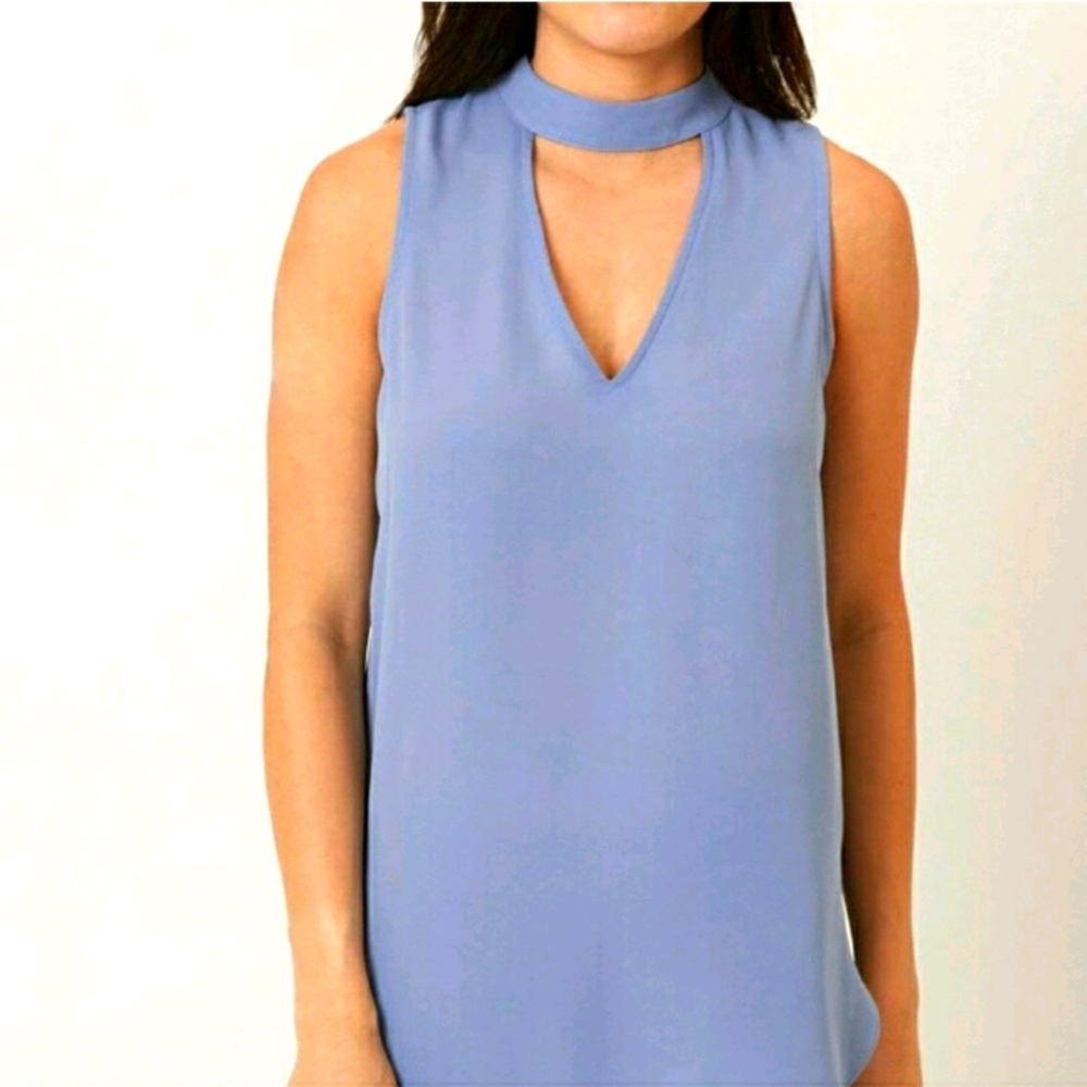 NWT Red Periwinkle Violet V-neck Tank Tunic Top